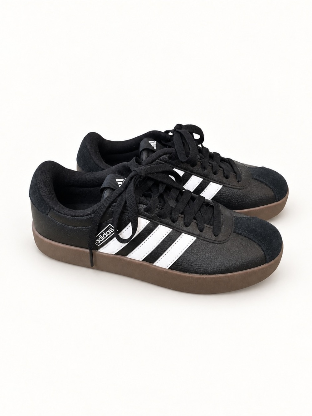Adidas VL Court 3.0 Black White Gum Sneakers Women’s 7